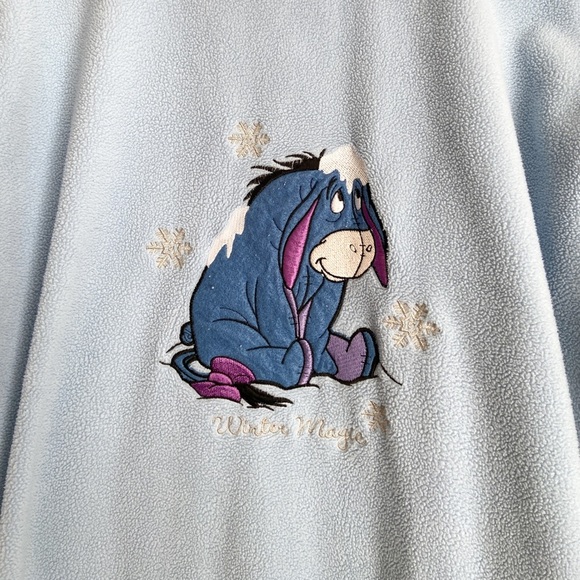 Vintage Disney Eeyore Fleece Sweater Sweatshirt size Medium - Picture 4 of 5